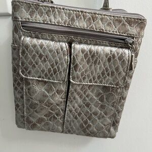 Elegant Silver Textured Women's Bag